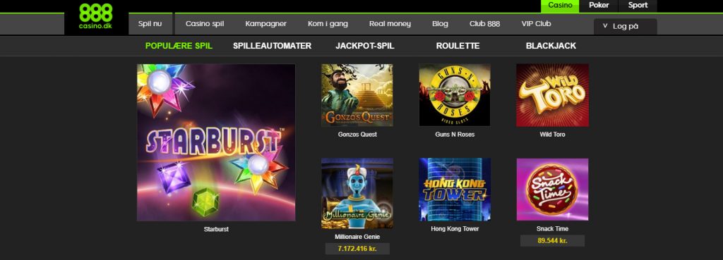 888 casino spil populære 