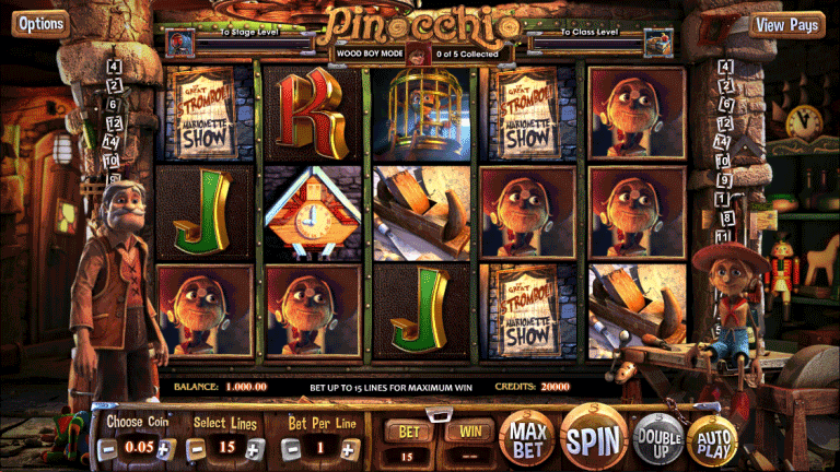 betsoft pinocchio 3D slot gameplay
